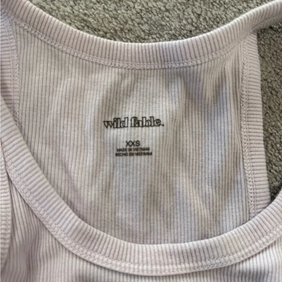 Wild Fable Light Gray Ribbed Tank Top - Picture 2 of 2